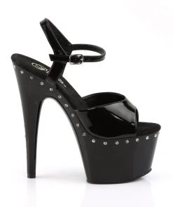 Pleaser Direct Larger Size Shoes Adore 709LS Black With Rhinestone Platform 9 Pleaser Direct Larger Size Shoes Adore 709LS Black With Rhinestone Platform