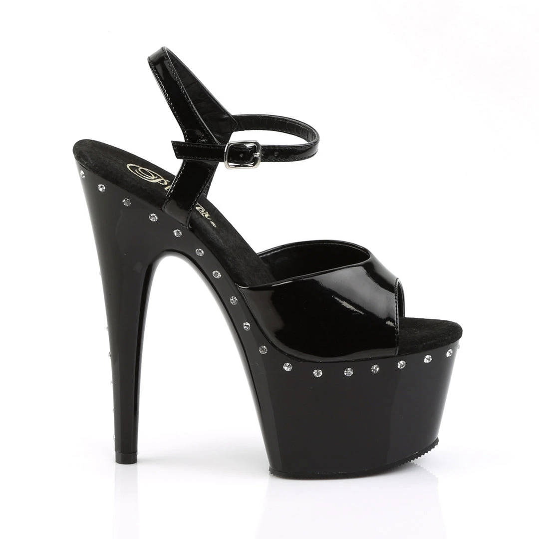 Pleaser Direct Larger Size Shoes Adore 709LS Black With Rhinestone Platform 5 Pleaser Direct Larger Size Shoes Adore 709LS Black With Rhinestone Platform