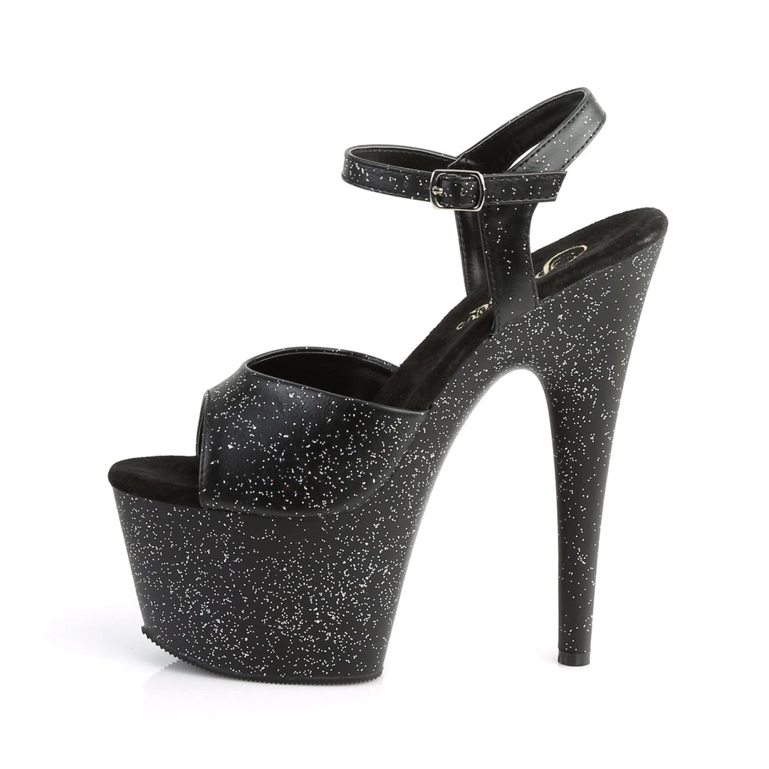 Pleaser Direct Adore 709MMG Black Glitter Platforms 3 Pleaser Direct Adore 709MMG Black Glitter Platforms