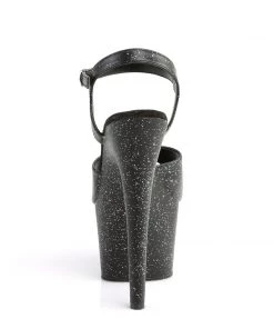 Pleaser Direct Larger Size Shoes Adore 709MMG Black Glitter Platforms