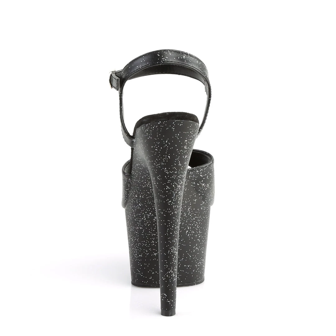 Pleaser Direct Adore 709MMG Black Glitter Platforms 4 Pleaser Direct Adore 709MMG Black Glitter Platforms