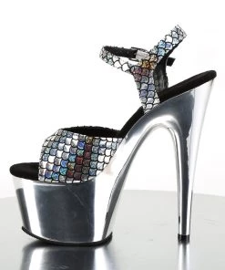 Pleaser Direct Larger Size Shoes Adore 709MSC Silver Mermaid Glitter Platform 7 Pleaser Direct Larger Size Shoes Adore 709MSC Silver Mermaid Glitter Platform