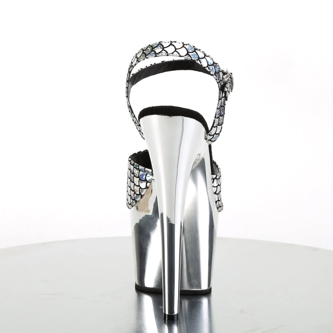 Pleaser Direct Larger Size Shoes Adore 709MSC Silver Mermaid Glitter Platform 4 Pleaser Direct Larger Size Shoes Adore 709MSC Silver Mermaid Glitter Platform