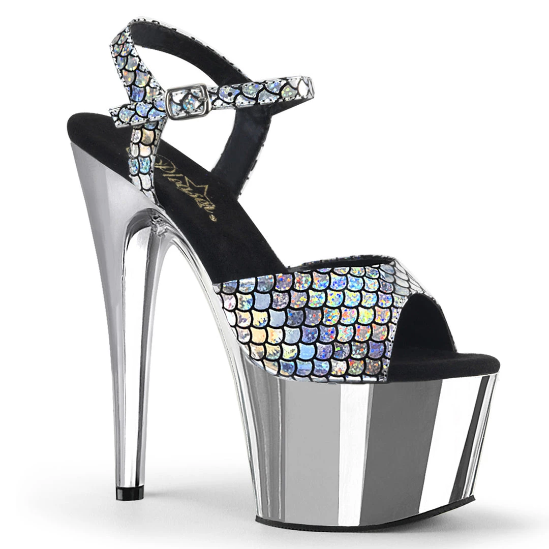 Pleaser Direct Larger Size Shoes Adore 709MSC Silver Mermaid Glitter Platform 1 Pleaser Direct Larger Size Shoes Adore 709MSC Silver Mermaid Glitter Platform
