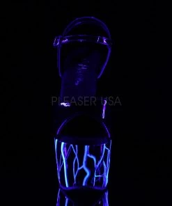 Pleaser Direct Platform Shoes Adore 709NLB UV Electric Blue UV Platforms