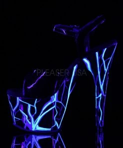Pleaser Direct Platform Shoes Adore 709NLB UV Electric Blue UV Platforms 7 Pleaser Direct Platform Shoes Adore 709NLB UV Electric Blue UV Platforms