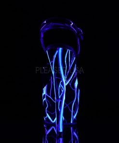 Pleaser Direct Platform Shoes Adore 709NLB UV Electric Blue UV Platforms 8 Pleaser Direct Platform Shoes Adore 709NLB UV Electric Blue UV Platforms