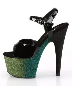 Pleaser ADORE 709OMBRE Black / Green Vegan 7
