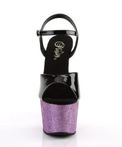 Pleaser Larger Size Shoes ADORE 709OMBRE Pink / Blue Vegan 7" - 7 1/2" Heel