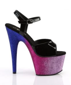 Pleaser Larger Size Shoes ADORE 709OMBRE Pink / Blue Vegan 7