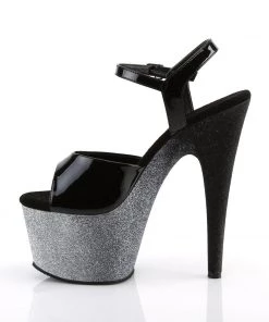 Pleaser Direct Larger Size Shoes Adore 709Ombre Silver Glitter Platforms 7 Pleaser Direct Larger Size Shoes Adore 709Ombre Silver Glitter Platforms