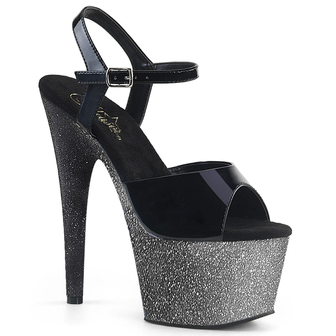 Pleaser Direct Larger Size Shoes Adore 709Ombre Silver Glitter Platforms 1 Pleaser Direct Larger Size Shoes Adore 709Ombre Silver Glitter Platforms