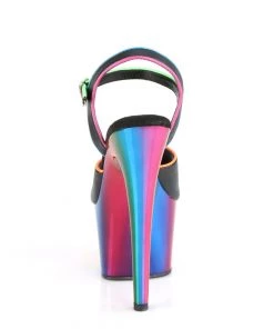 Pleaser Direct Adore 709RC-02 Rainbow & Black Matte Platforms