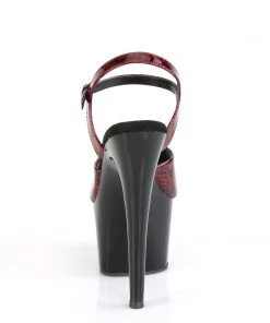 Pleaser Direct Larger Size Shoes Adore 709SP Red Snake Skin Platforms