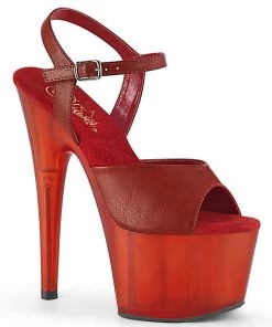 Pleaser Direct Adore 709T Red Matte Platforms Platform Shoes