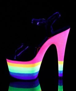 Pleaser Direct Adore 709UVLN Rainbow Platforms 7 Pleaser Direct Adore 709UVLN Rainbow Platforms