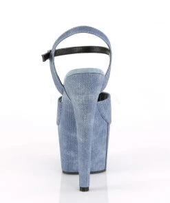 Pleaser Direct Adore 709WR Blue Denim Platforms Platform Shoes 8 Pleaser Direct Adore 709WR Blue Denim Platforms Platform Shoes