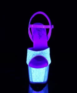 Pleaser Direct Adore 710UVG UV Reactive Opal Glitter Platforms