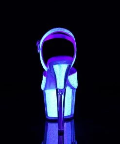 Pleaser Direct Adore 710UVG UV Reactive Opal Glitter Platforms