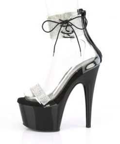 Pleaser Direct Adore 727RS Black Rhinestone Platforms Larger Size Shoes 7 Pleaser Direct Adore 727RS Black Rhinestone Platforms Larger Size Shoes
