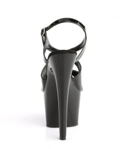 Pleaser Direct Adore 730 Black Patent Strappy Platforms Larger Size Shoes