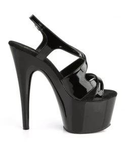 Pleaser Direct Adore 730 Black Patent Strappy Platforms Larger Size Shoes