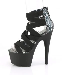 Pleaser Direct Adore 748SP Black Crossover Platforms Platform Shoes