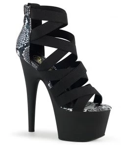 Pleaser Direct Adore 748SP Black Crossover Platforms Platform Shoes