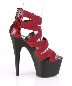 Pleaser Direct Platform Shoes Adore 748SP Burgundy Crossover Platforms 9 Pleaser Direct Platform Shoes Adore 748SP Burgundy Crossover Platforms