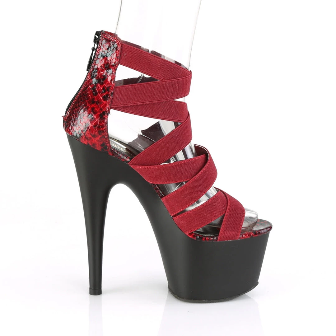 Pleaser Direct Platform Shoes Adore 748SP Burgundy Crossover Platforms 5 Pleaser Direct Platform Shoes Adore 748SP Burgundy Crossover Platforms