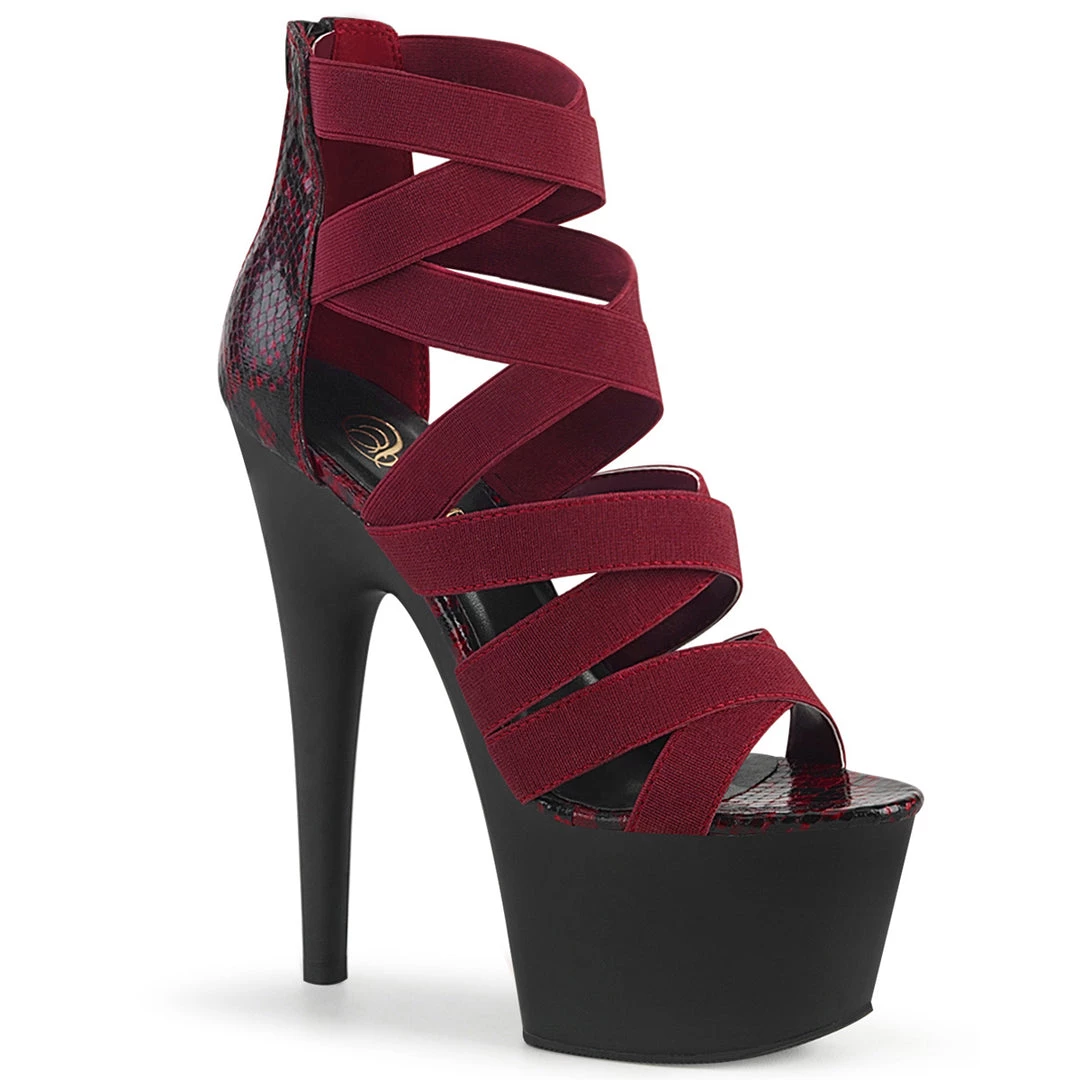 Pleaser Direct Platform Shoes Adore 748SP Burgundy Crossover Platforms 1 Pleaser Direct Platform Shoes Adore 748SP Burgundy Crossover Platforms