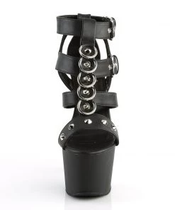 Pleaser Direct Larger Size Shoes Adore 758 Black Ring And Stud Platforms