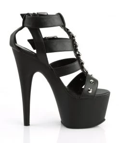 Pleaser Direct Larger Size Shoes Adore 758 Black Ring And Stud Platforms