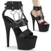 Pleaser Direct Larger Size Shoes Adore 761 Black Chain Platforms