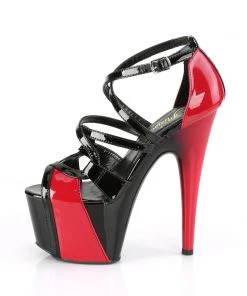 Pleaser Direct Platform Shoes Adore 764 Black And Red Platforms 7 Pleaser Direct Platform Shoes Adore 764 Black And Red Platforms