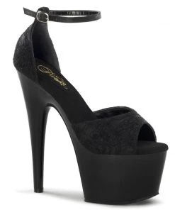Pleaser Direct Adore 768 Black Platform Sandals