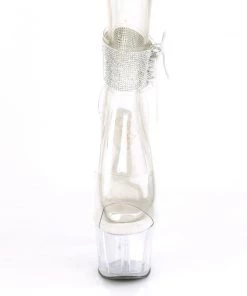 Pleaser Direct Adore 791-2RS Clear Rhinestone Platforms Larger Size Shoes