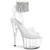Pleaser Direct Adore 791-2RS Clear Rhinestone Platforms Larger Size Shoes