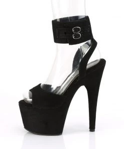 Pleaser Direct Adore 791FS Black Faux Suede Platforms Platform Shoes