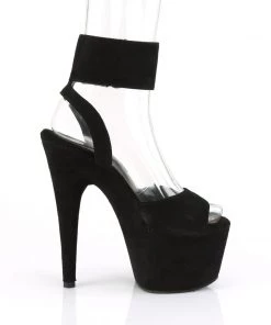 Pleaser Direct Adore 791FS Black Faux Suede Platforms Platform Shoes