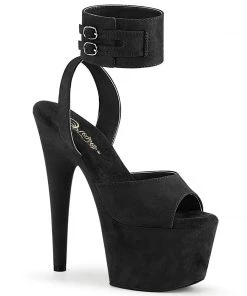 Pleaser Direct Adore 791FS Black Faux Suede Platforms Platform Shoes
