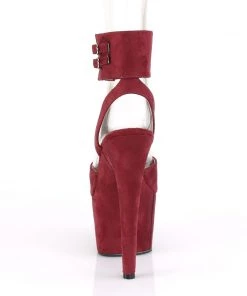 Pleaser Direct Adore 791FS Burgundy Faux Suede Platforms