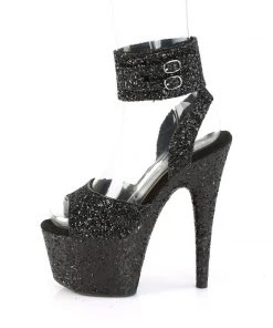 Pleaser Direct Adore 791LG Black Glitter Platforms 7 Pleaser Direct Adore 791LG Black Glitter Platforms