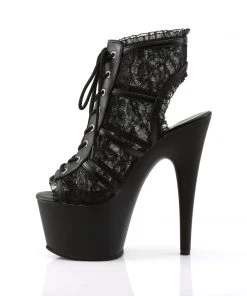 Pleaser Direct Adore 796LC Black Lace Ankle Boots 7 Pleaser Direct Adore 796LC Black Lace Ankle Boots