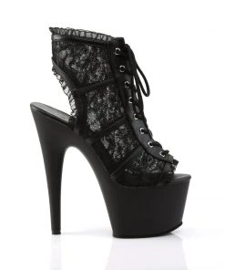 Pleaser Direct Adore 796LC Black Lace Ankle Boots 9 Pleaser Direct Adore 796LC Black Lace Ankle Boots