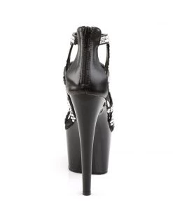 Pleaser Direct Adore 798 Black Rhinestone Ankle Boots