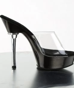 Pleaser Direct Larger Size Shoes Allure 601 Black Patent Platform Heels