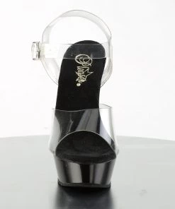 Pleaser Direct Larger Size Shoes Allure 608 Black Patent Platform Heels