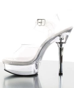 Pleaser Direct Larger Size Shoes Allure 608 Clear Platform Heels