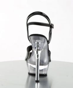 Pleaser Direct Larger Size Shoes Allure 609 Black Patent And Clear Heels 8 Pleaser Direct Larger Size Shoes Allure 609 Black Patent And Clear Heels